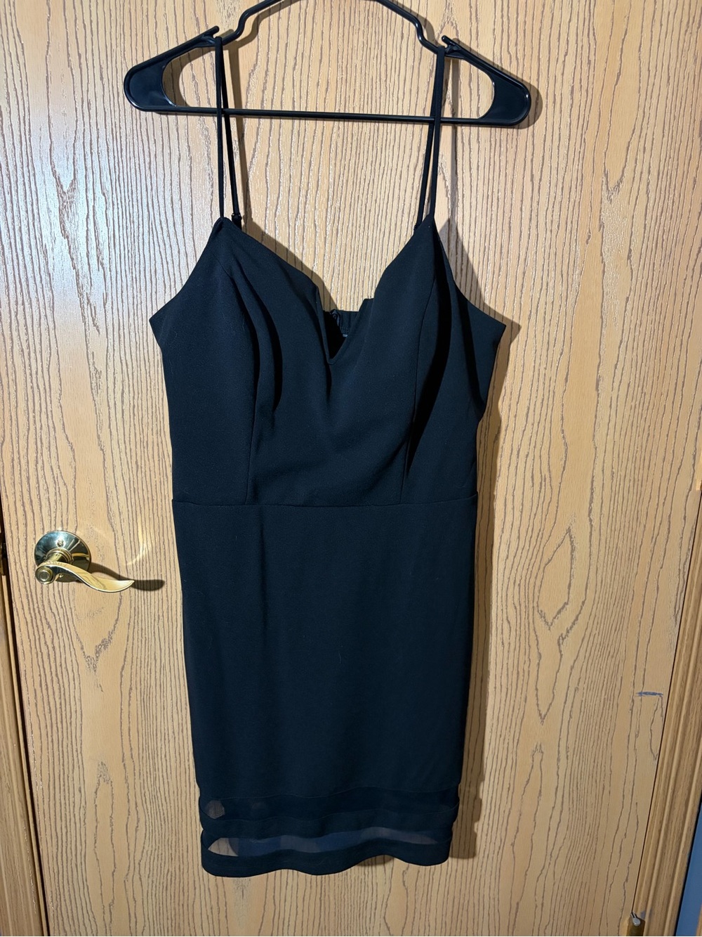 Classic Black Spaghetti-Strap Sheath Dress